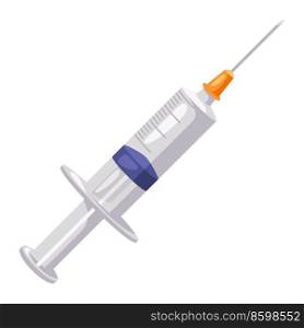 Illustration of syringe. Medical and healthcare item. Image for pharmacies and hospitals.. Illustration of syringe. Medical and healthcare item.