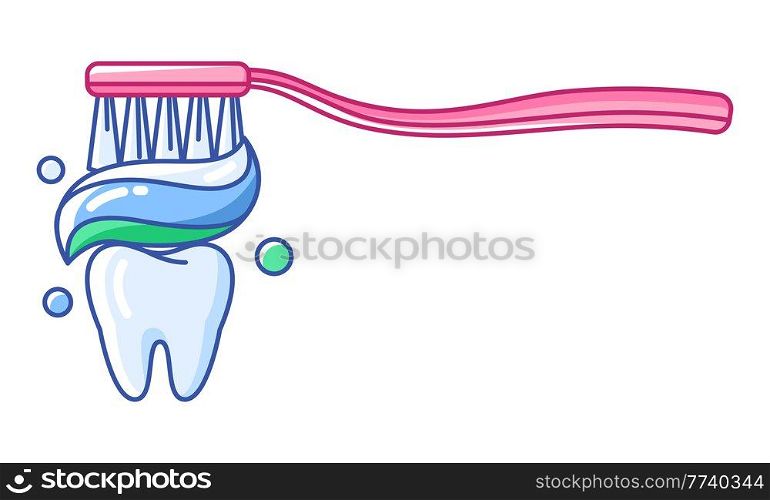 Illustration of teeth cleaning. Dentistry and health care icon. Stomatology and medical item.. Illustration of teeth cleaning. Dentistry and health care icon. Stomatology medical item.