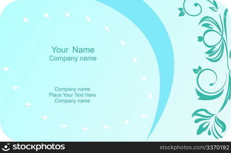 Illustration of template card company label with name. Vector