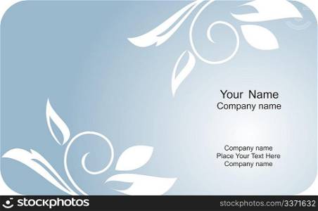 Illustration of template card company label with name. Vector