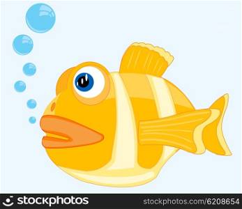 Illustration of the beautiful tropical fish seaborne