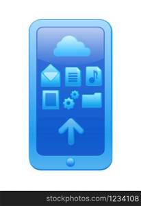 illustration of the cloud service storage technology icon. cloud service icon