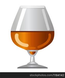 illustration of the cognac and brandy glass icon. brandy glass