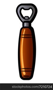 illustration of the handle bottle-opener. handle bottle-opener