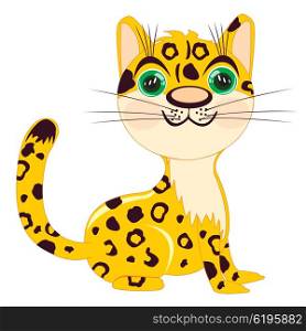 Illustration of the leopard on white background. Vector illustration of the leopard on white background is insulated