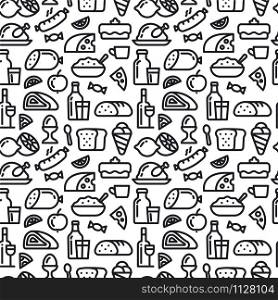 illustration of the meal and food seamless pattern. food seamless pattern