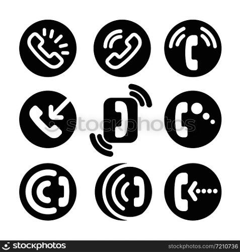 illustration of the phone call icon set. phone call icon