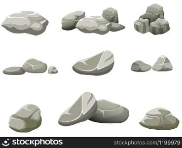 illustration of The rocks on a white background