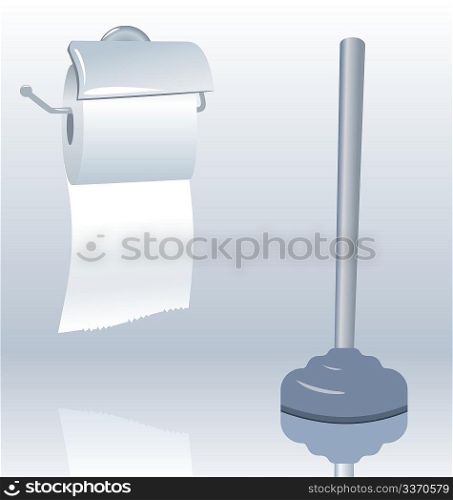 Illustration of toilet roll with realistic shadow - vector