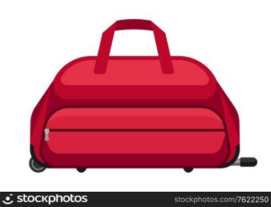 Illustration of travel textile bag. Icon or image for tourism and shops.. Illustration of travel textile bag.