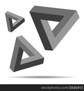 Illustration of Triangle Optical Illusion abstract concept