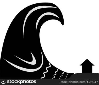 Illustration of Tsunami on white