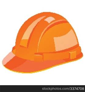 illustration of under construction helmet on white background