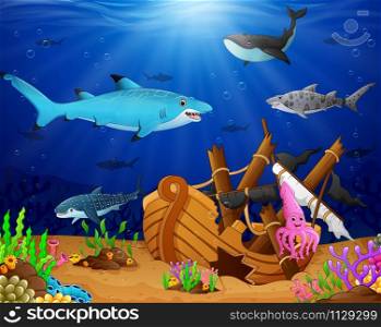 illustration of under the sea