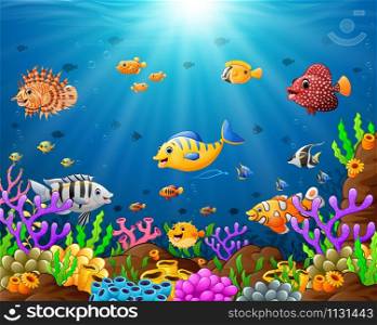 illustration of under the sea