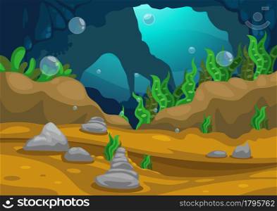 Illustration of under the sea background vector