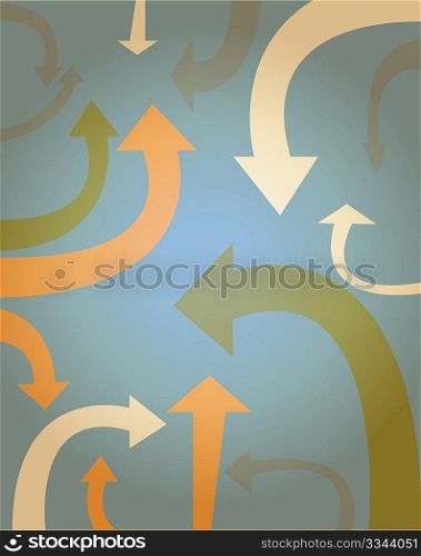 illustration of various arrows - business concept