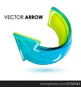 illustration of vector arrow on white background