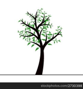 illustration of vector tree on white background