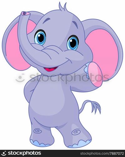Illustration of very cute elephant
