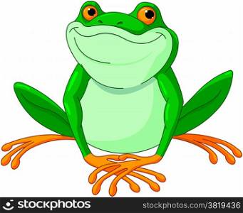 Illustration of very cute Frog