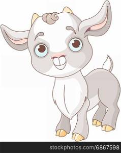 Illustration of very cute goat