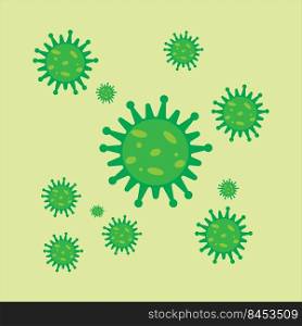 illustration of viruses in the human body vector design