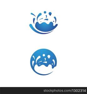 Illustration of Water Splash icon template vector