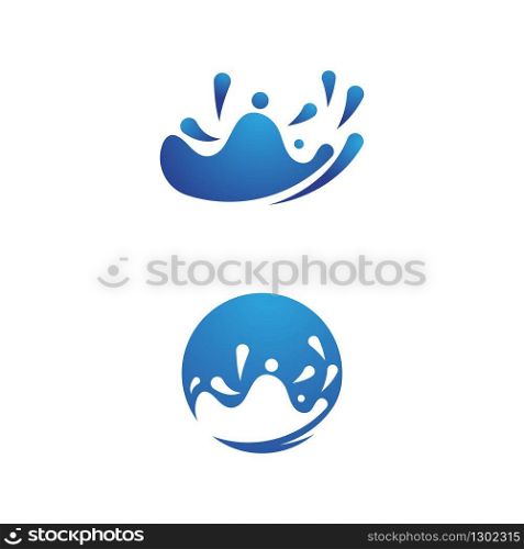 Illustration of Water Splash icon template vector