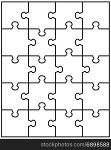 Illustration of white puzzle