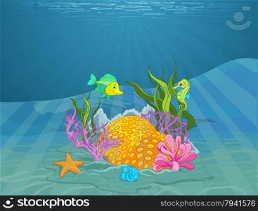 Illustration of wonderful seabed
