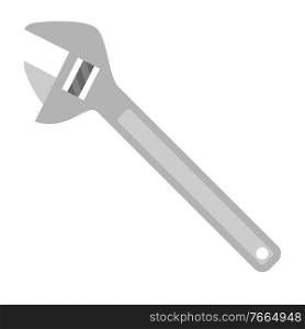 Illustration of wrench. Tool for repair and construction.. Illustration of wrench.