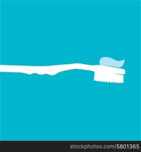 Illustration of wrong use of tooth brush and paste