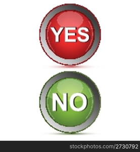 illustration of yes and no buttons