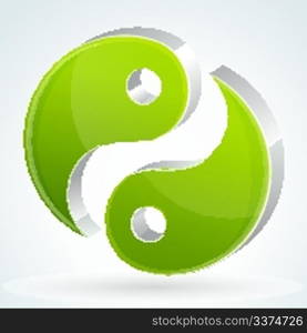 illustration of yin yang on white background