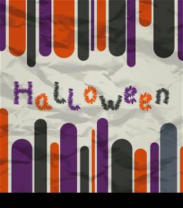 Illustration old colorful poster with text for Halloween - vector