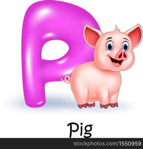 Illustration P of letter for Pig