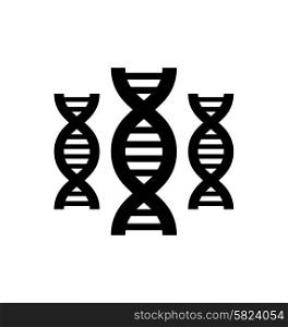 Illustration Pictogram of DNA Symbol Isolated on White Background - Vector