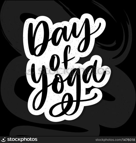 Illustration,Poster Or Banner Of International Yoga Day.. Illustration,Poster Or Banner Of International Yoga Day lettering