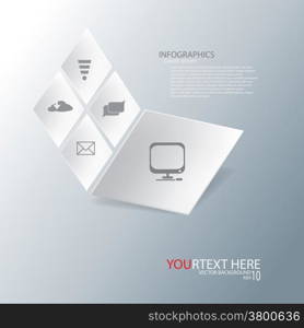 illustration rhombus for Abstract business infographic background