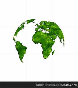 Illustration save the green Earth, environmental symbol - vector