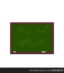 Illustration school green board isolated on white background - vector