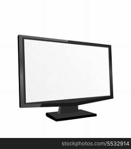 Illustration screen monitor isolated on white background - vector