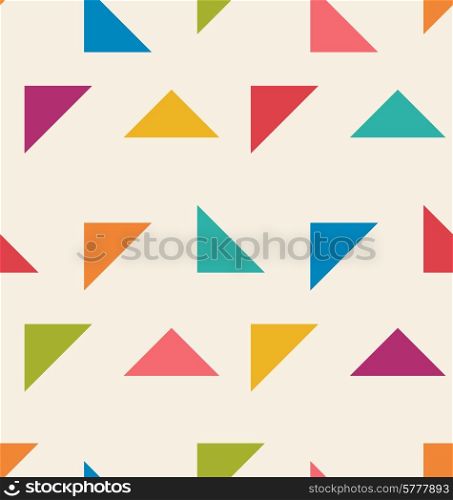 Illustration Seamless Pattern with Colorful Triangles - Vector