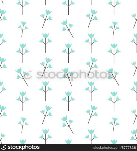 Illustration Seamless Pattern with Floral Elements - Vector