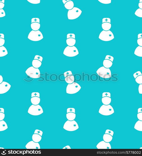 Illustration Seamless Pattern with Icons of Medical Doctor, Medicine Background - Vector