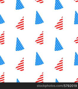 Illustration Seamless Texture Hudcap for Independence Day of America, US National Colors - Vector