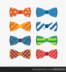 illustration set of bow tie. illustration set of bow tie vector art