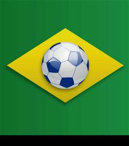Illustration soccer ball, concept for Brazil 2014 football championship - vector