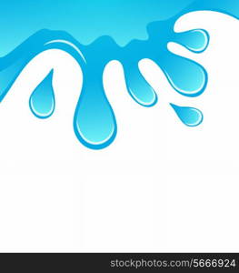 Illustration splashing water background with space for your text - vector